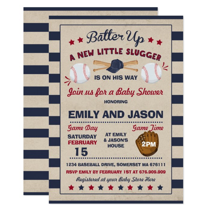 Baseball Baby Shower Invitation Zazzle Baseball Baby Shower Invitation