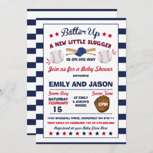 Baseball Baby Shower Invitation Baseball Shower