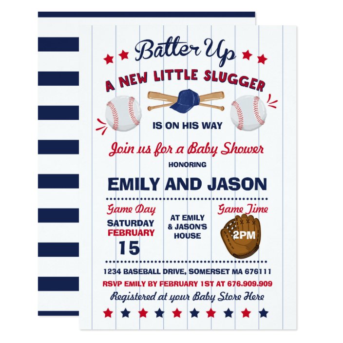 baseball baby shower invitations