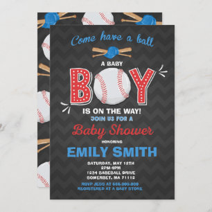 Baseball Baby Shower Invitation Sport Baby Shower