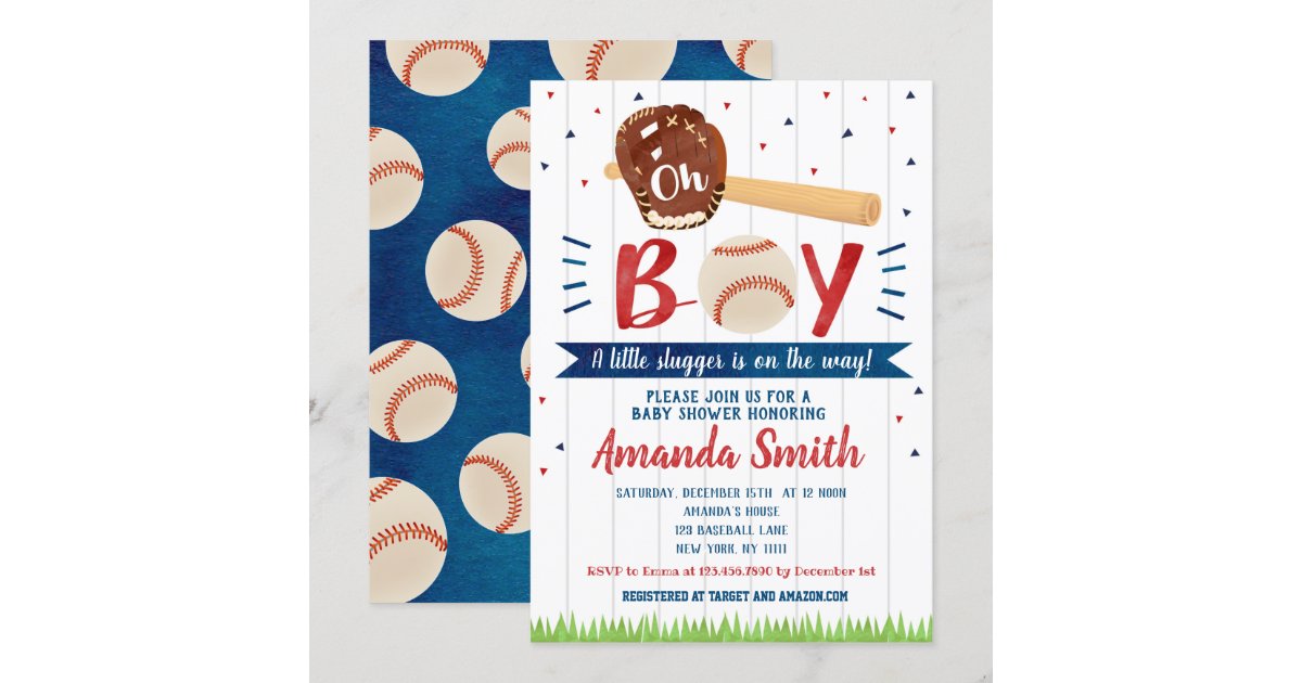 Baseball Baby Shower Invitations Zazzle
