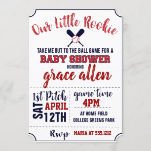 BASEBALL BABY SHOWER INVITE