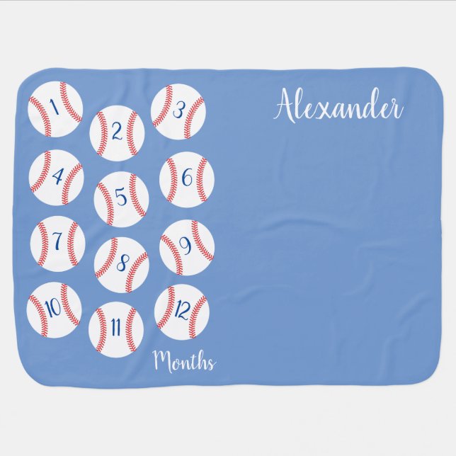 Baseball Baby Shower Little Slugger Blanket (Horizontal)