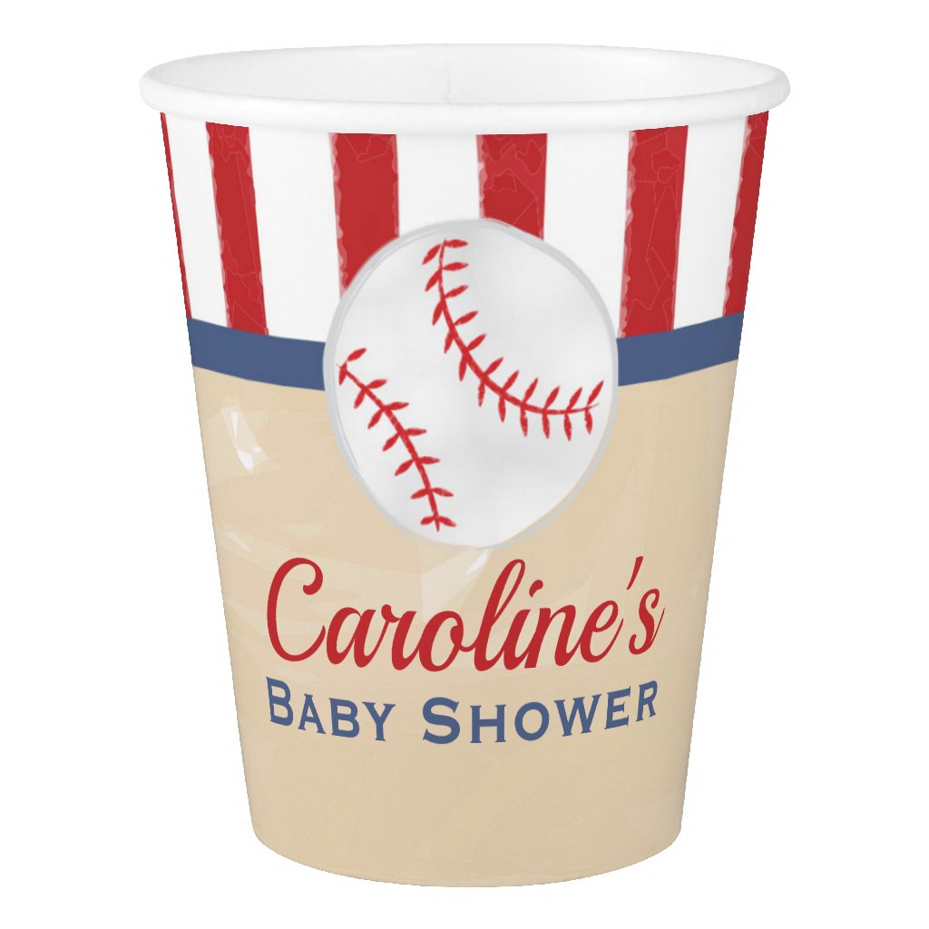 Baseball Baby Shower Paper Cup, Red and Blue Paper Cup