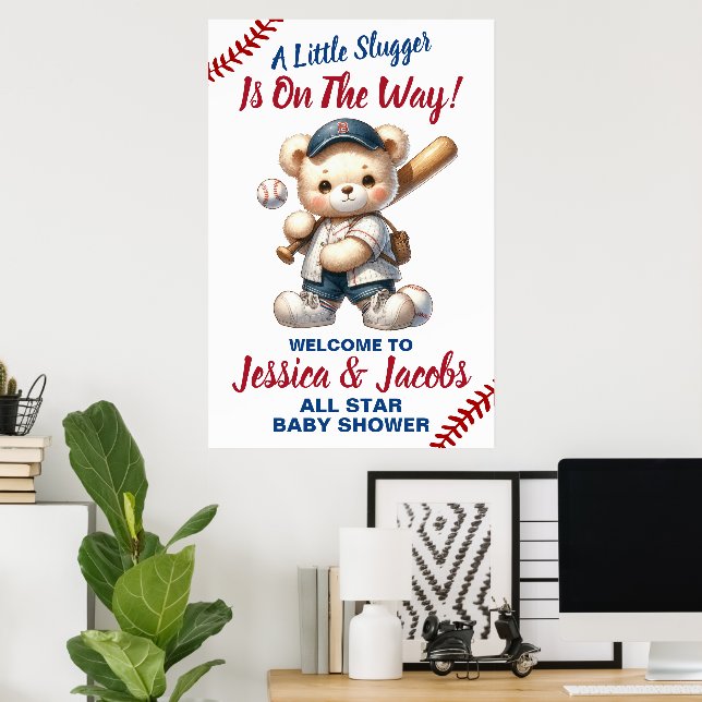 Baseball Baby Shower Poster (Home Office)