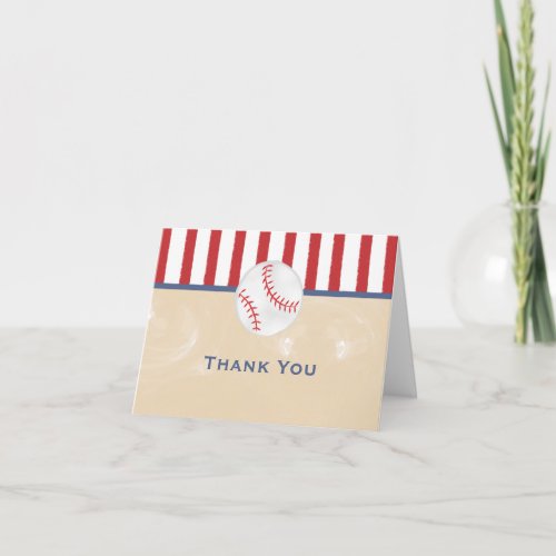 Baseball Baby Shower Thank You Card