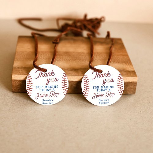 Baseball Baby Shower Thank You Tags
