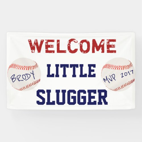 Baseball Baby Shower Welcome Banner