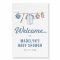 Baseball Baby Shower Welcome Sign