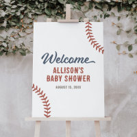 Baseball Baby Shower Welcome Sign