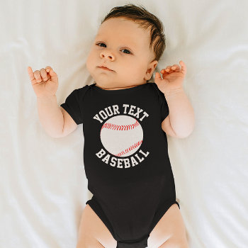 Baseball Baby Team Name  Player Name & Number Baby Bodysuit by SoccerMomsDepot at Zazzle
