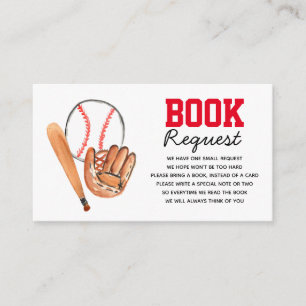 Baseball babyshower book for baby enclosure card