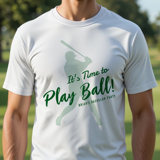 Baseball Bachelor Party It's Time to Play Ball T-Shirt (Creator Uploaded)