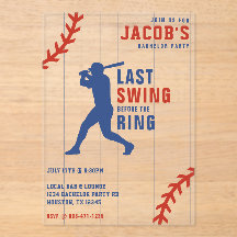 Baseball Bachelor Party Last Swing Before the Ring