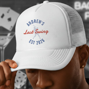 Baseball Bachelor Party Last Swing Before the Ring Trucker Hat