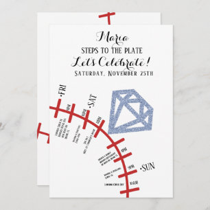 Baseball Bachelorette Weekend Getaway Itinerary Invitation