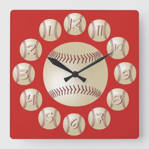 Baseball Backwards Clock