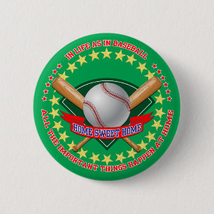 Baseball Badge Button