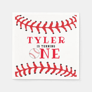 Baseball Ball 1st Birthday Sports Boy Birthday Napkins