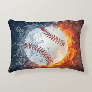 Baseball ball accent pillow