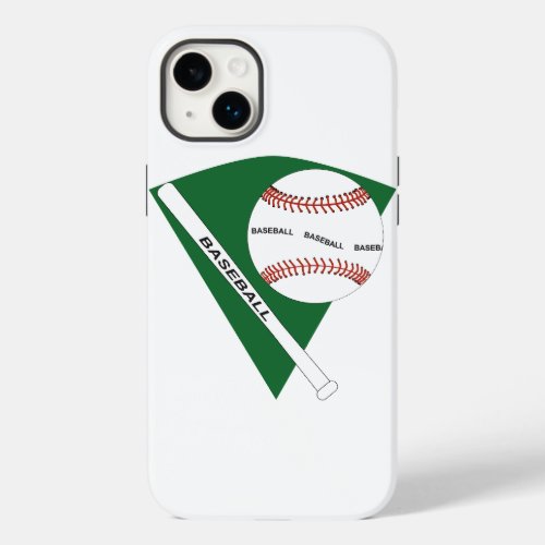 Baseball ball and bat Case_Mate iPhone 14 plus case