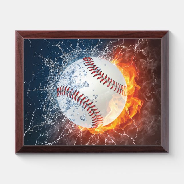 Baseball ball award plaque (Horizontal)