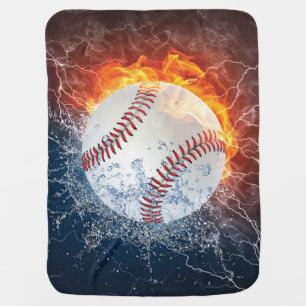 Baseball ball baby blanket