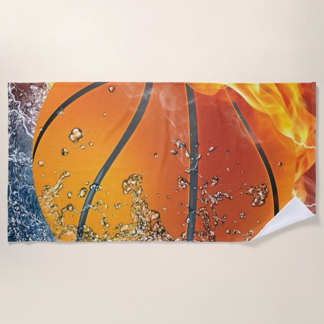 Baseball Ball Beach Towel (Front)