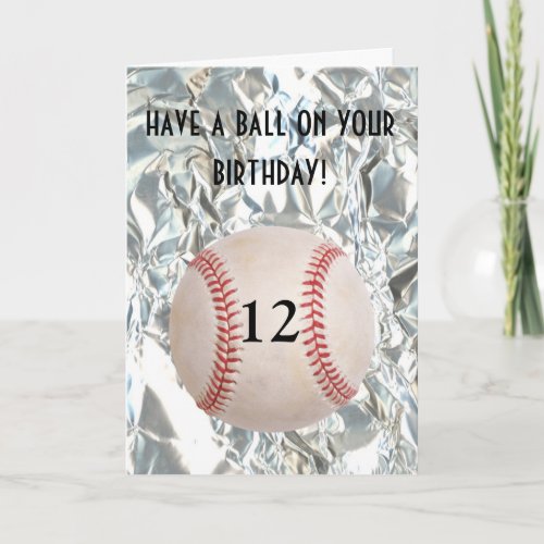 Baseball Ball Birthday Card