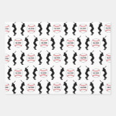 Baseball Ball Blue Sports Player Kids Name Wrapping Paper Sheets (Front)