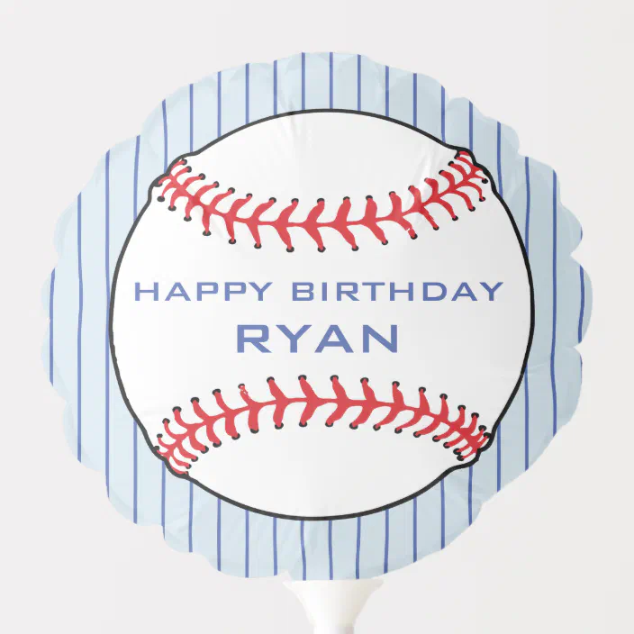 Baseball Ball Boy Happy Birthday Party Balloon Zazzle Com