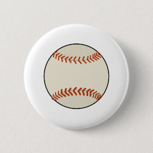 Baseball Ball Button