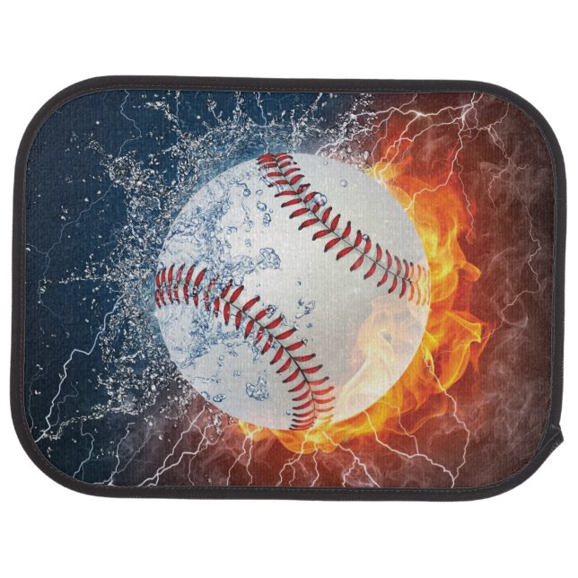 Baseball ball car floor mat (Rear)
