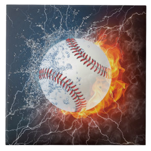 Baseball ball ceramic tile