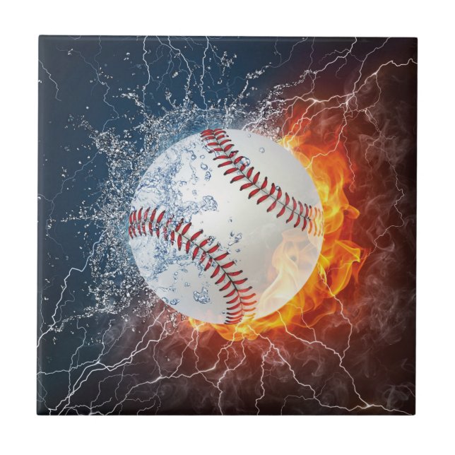 Baseball ball ceramic tile (Front)