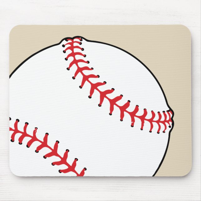 Baseball Ball Close up Stitches Mouse Pad (Front)