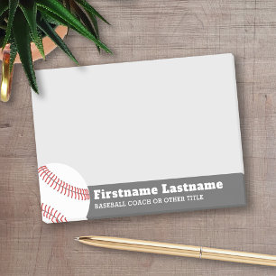 Baseball Ball Coach or Teacher - Modern Drawing Post-it Notes