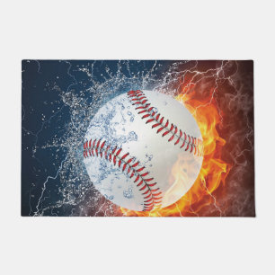 Baseball ball doormat