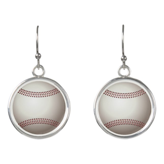 Baseball (ball) earrings (Front)