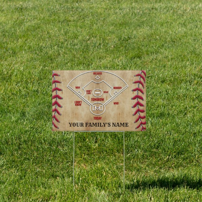 Baseball Ball Field sports birthday Christmas 2022 Sign (Insitu)