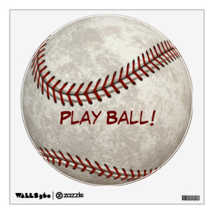 Baseball Ball Game "Play Ball!" American Past-time Wall Decal
