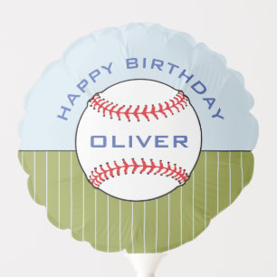 Baseball Ball Happy Birthday Boy Name Balloon