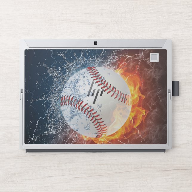 Baseball ball HP laptop skin (Front)