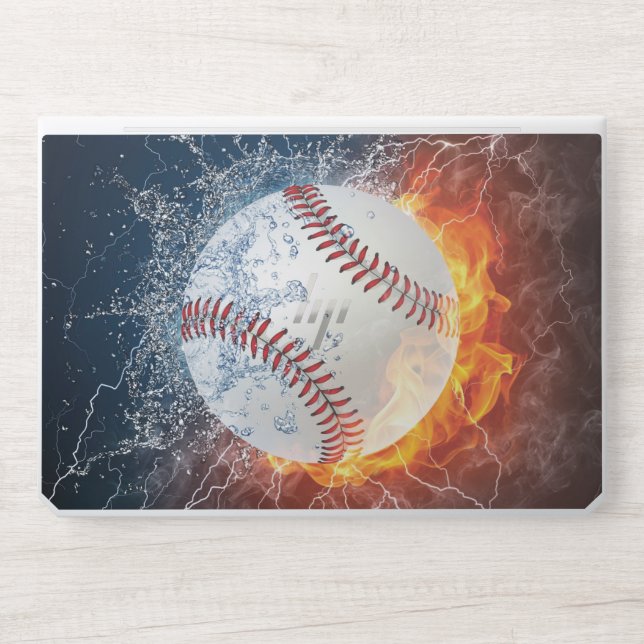 Baseball ball HP laptop skin (Front)