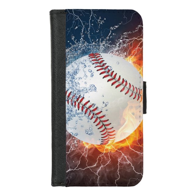 Baseball ball iPhone wallet case (Front)