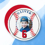 Baseball Ball Kids Sports Birthday Photo Card<br><div class="desc">Baseball Ball Kids Sports Birthday Photo Card. Cute and fun sports birthday card for someone who loves baseball. Baseball birthday card with a custom photo,  name and age. Add your text on the backside of the card.</div>