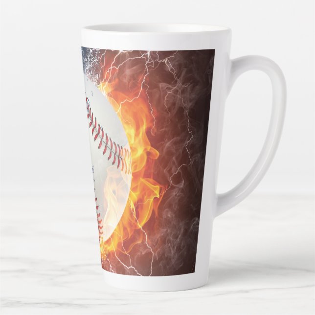 Baseball ball latte mug (Right)