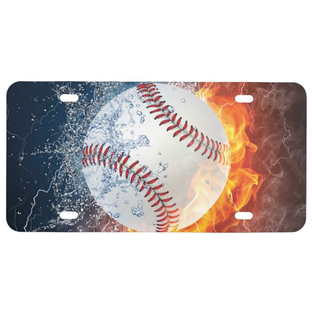 Baseball ball license plate (Front)