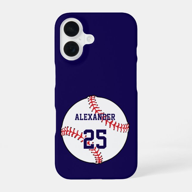 Baseball Ball Name & Number Iphone Case (Back)