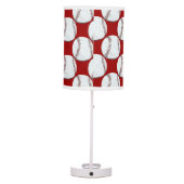 baseball ball on red background table lamp (Back)
